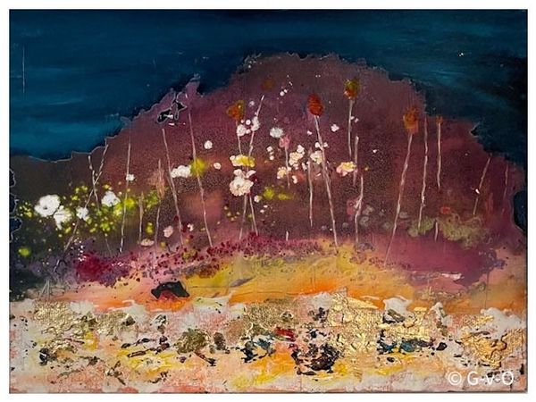 Night flowers  — Gemengde techniek 